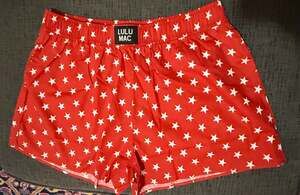 Lulu Mac Red Star Print Boxer Shorts